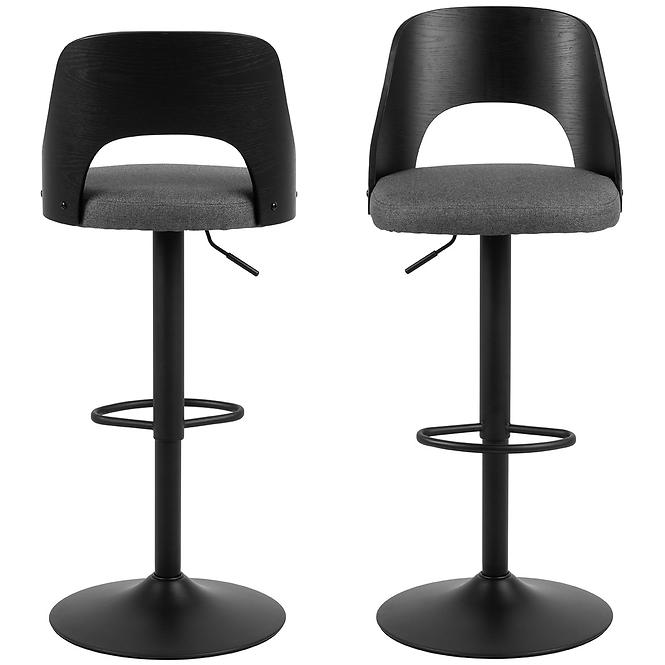 Barová stolička dark grey 2 ks