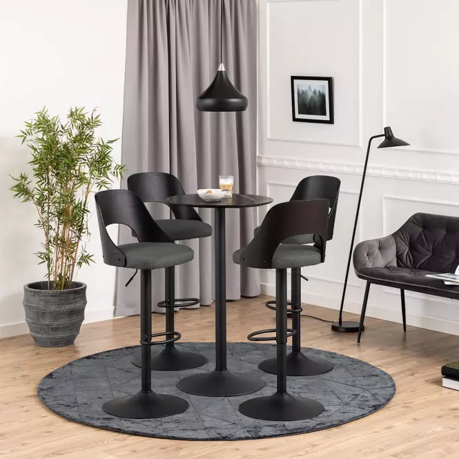 Barová stolička dark grey 2 ks