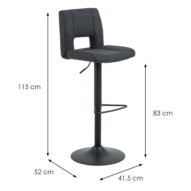 Barová stolička dark grey 2 ks