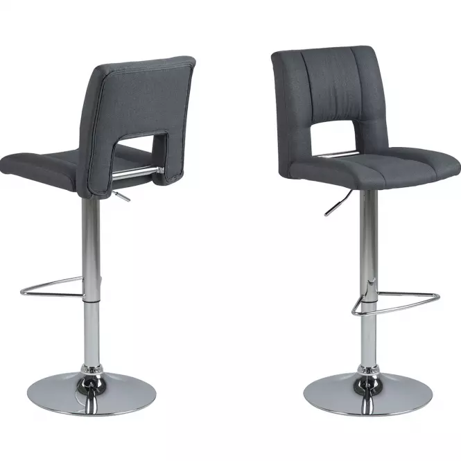 Barová stolička dark grey 2 ks