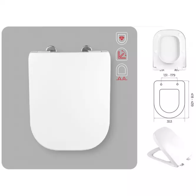 WC doska Soft Close Dflow Slim Gap