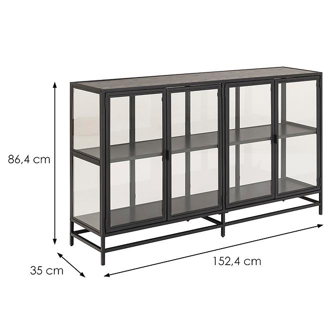 Regál matt black