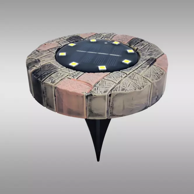 Solárna lampa disk PIN AO-PI104SL