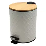 Odpadkový kôš s bambusovým vekom 5 l FTC001D-5L