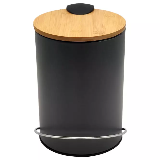 Kôš s pedálom a bambusovým vrchnákom 12 l FTC2345B-12L,2