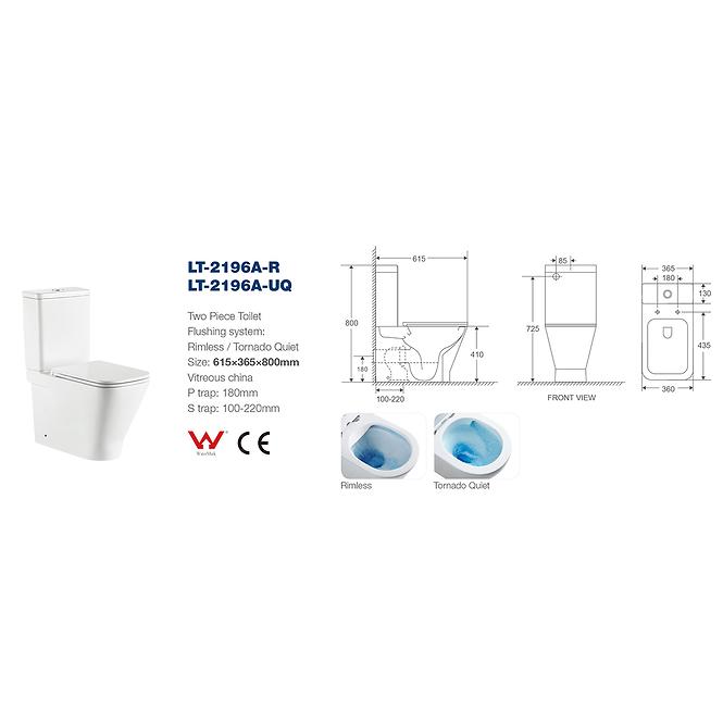 WC Kombi univerzálne bez goliera s voľne padajúcou doskou,2