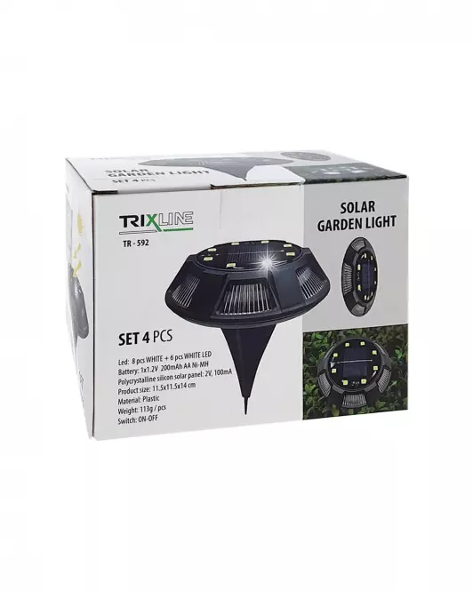 Solárna záhradná LED  lampa TR-592 4 ks