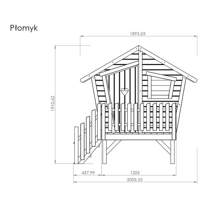Domček pre deti Plomyk 2x2 m,3