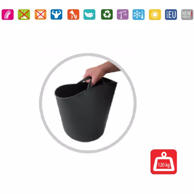 Nádoba Rh Flexi čierna 14,2