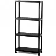 Regál plastový T60 60x30x138 cm čierny