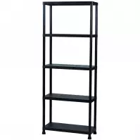 Regál plastový T80 80x30x181 cm čierny
