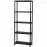 Regál plastový T80 80x30x181 cm čierny
