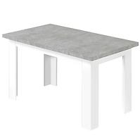 Rozkladací stôl Ken 140/180x80cm beton/biela