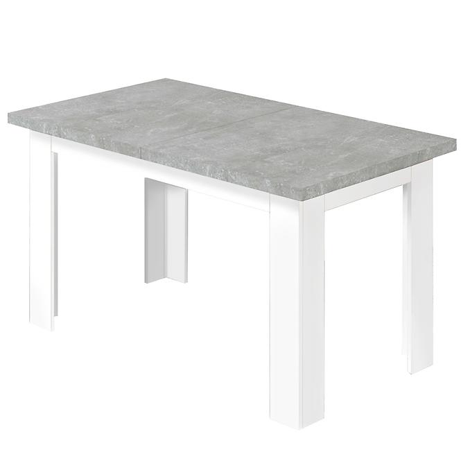 Rozkladací stôl Ken 140/180x80cm beton/biela