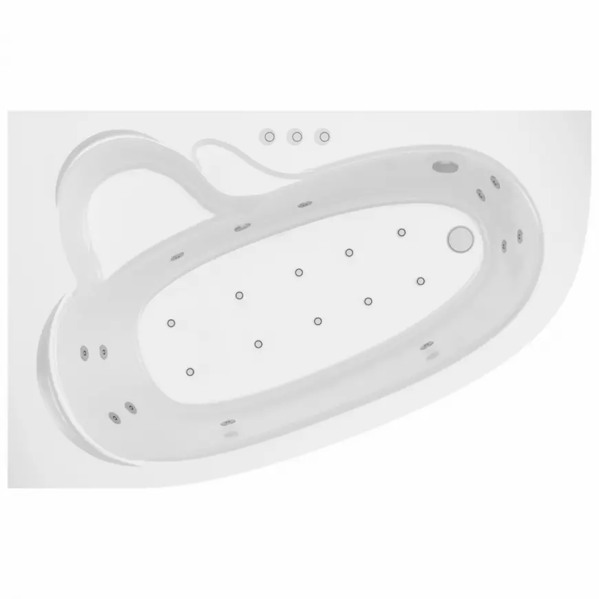 Fotografia produktu: Vaňa s hydromasážou Madura 170/110 L 12DW+10DP pneumatické ovládanie