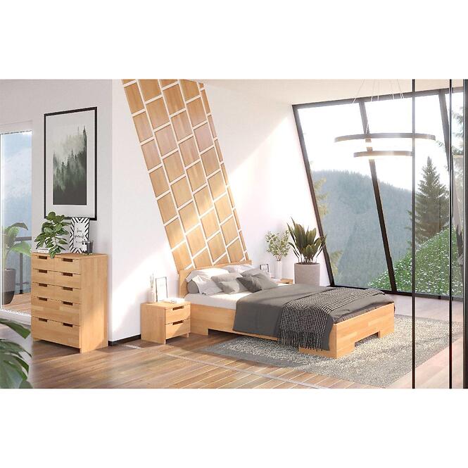 Posteľ buková Skandica Spectrum Maxi 160x200 prírodná