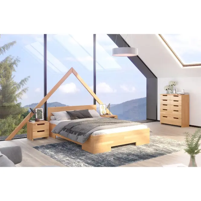 Posteľ buková Skandica Spectrum Maxi 160x200 prírodná