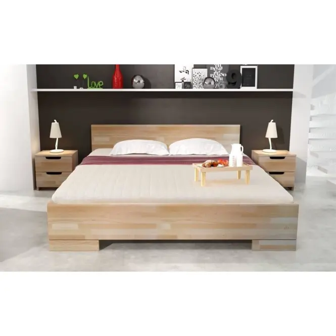 Posteľ buková Skandica Spectrum Maxi 160x200 prírodná,6