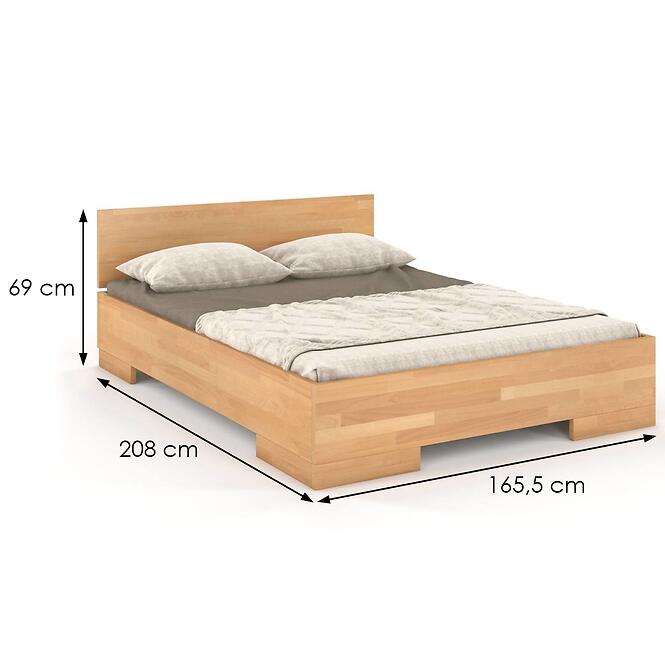 Posteľ buková Skandica Spectrum Maxi 160x200 prírodná