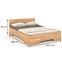 Posteľ buková Skandica Spectrum Maxi 160x200 prirodzené,2