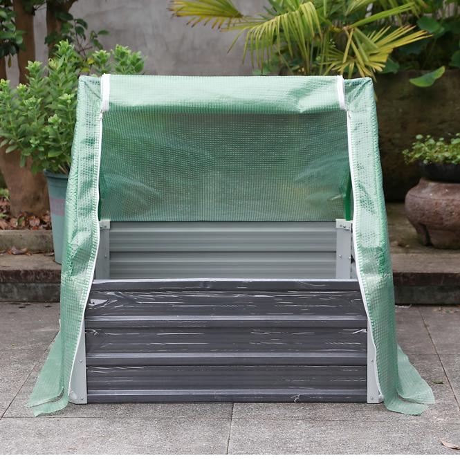 Kovový vyvýšený záhon 90x90x35 TC-208