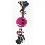 Hračka kosť lano + tenisová  lopta 25cm Dental&Fun 484.7