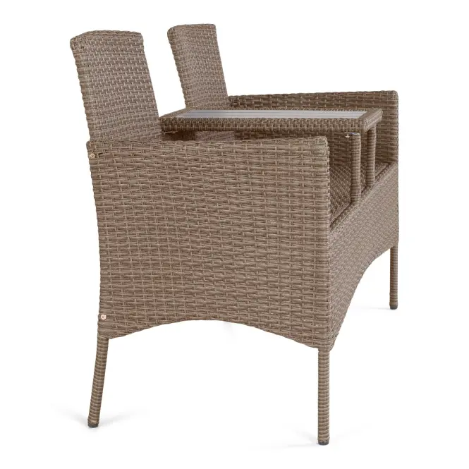 Technoratanová lavica pre dve osoby Hugo Natural,3