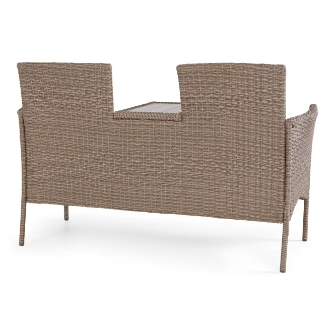 Technoratanová lavica pre dve osoby Hugo Natural,4