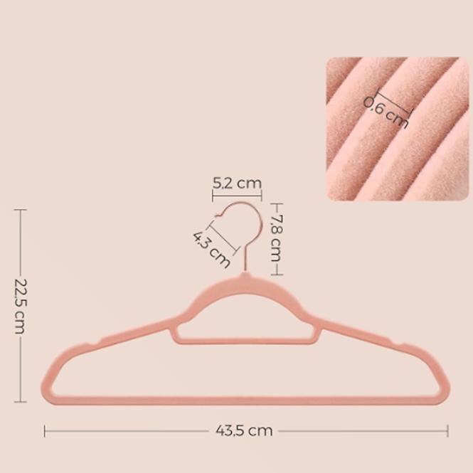 Vešiaky 10 ks Velvet CRF21PK50,2
