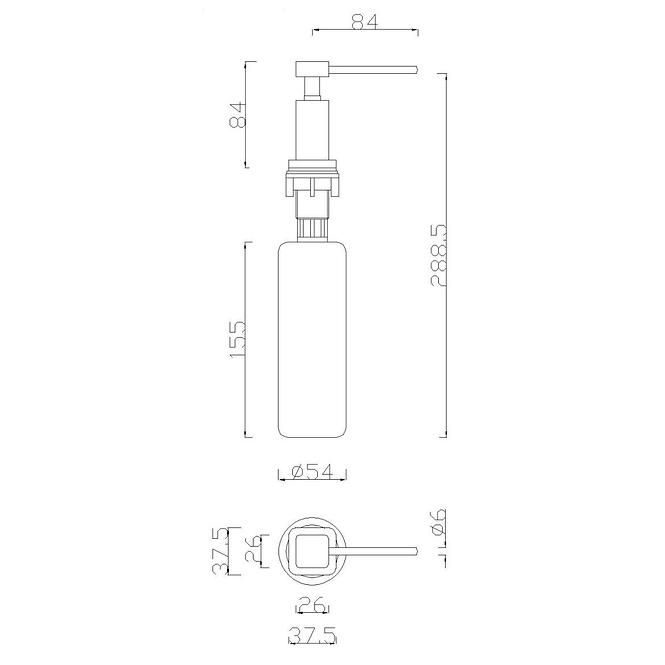 Dávkovač béžový „Cubic” IM-F104-Q11