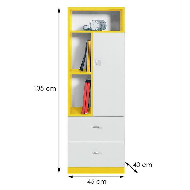 Skrinka Mobi MO-7 bielo žltá