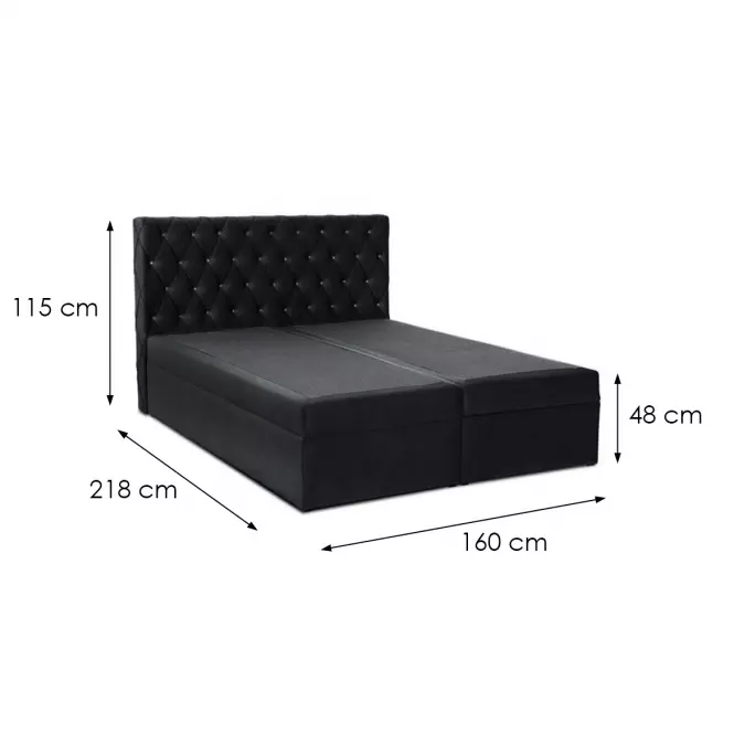 Kontinentálna posteľ Box 6 160x200 Kronos 07,6
