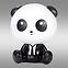 Stolná lampa PANDA 6948 biela/čierna 2,5W LB1
