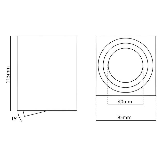 Svietidlo Amat 115M 012 black K K1,6
