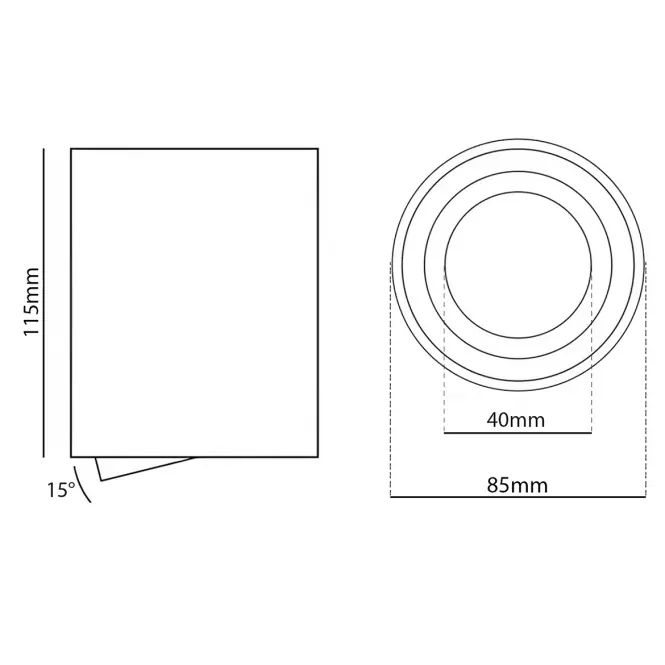 Svietidlo Amat 115M 022 black O K1,4