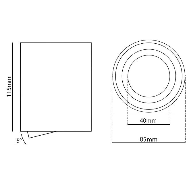 Svietidlo Amat 115M 022 black O K1,4