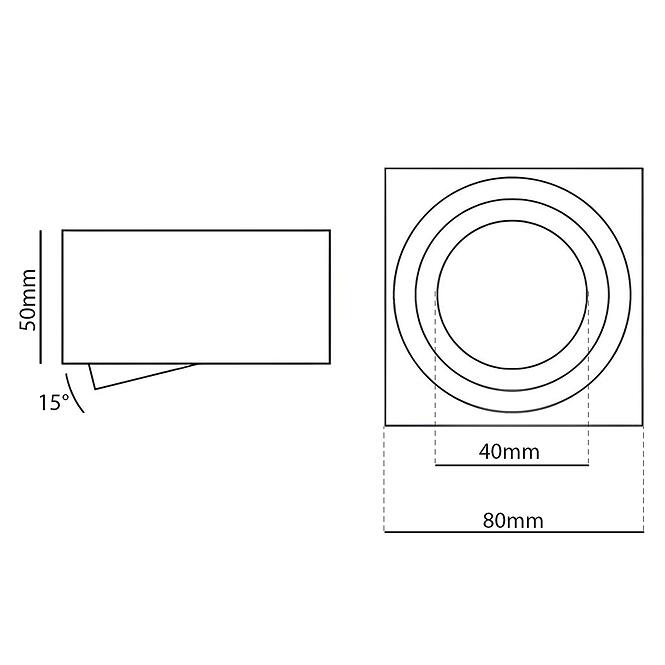 Svietidlo Amat 50MM 010B black K K1