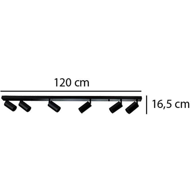 Svietidlo Tabula 6xGU10 black L1