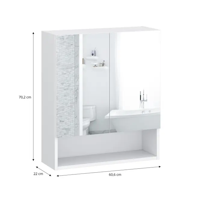 Zrkadlová skrinka Joy 60 biely,2