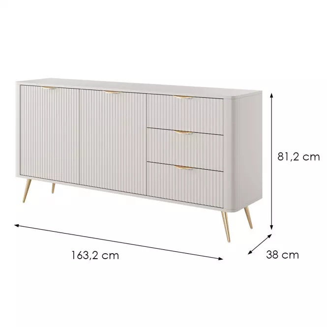 Komoda Lante C 163 2D3S beige