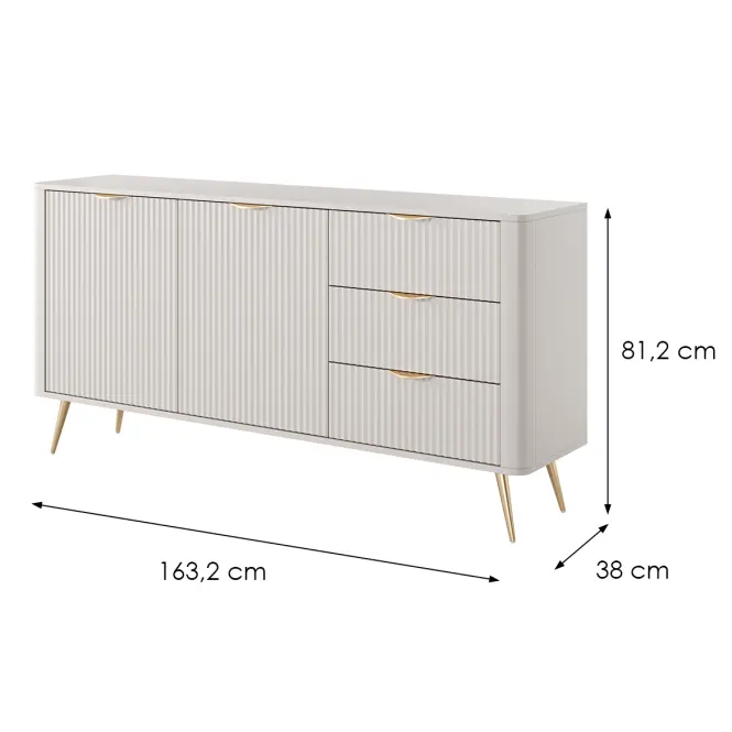 Komoda Lante C 163 2D3S beige,2