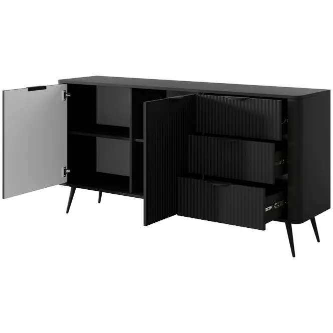 Komoda Lante 163 2D3S black,3