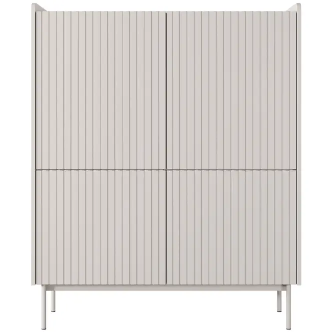 Komoda Level A vysoká 103 4D beige/dub scandi,4