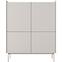 Komoda Level A vysoká 103 4D beige/dub scandi,4
