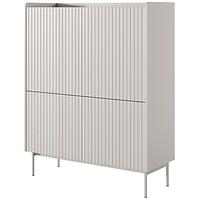 Komoda Level A vysoká 103 4D beige/dub scandi