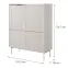 Komoda Level A vysoká 103 4D beige/dub scandi,2