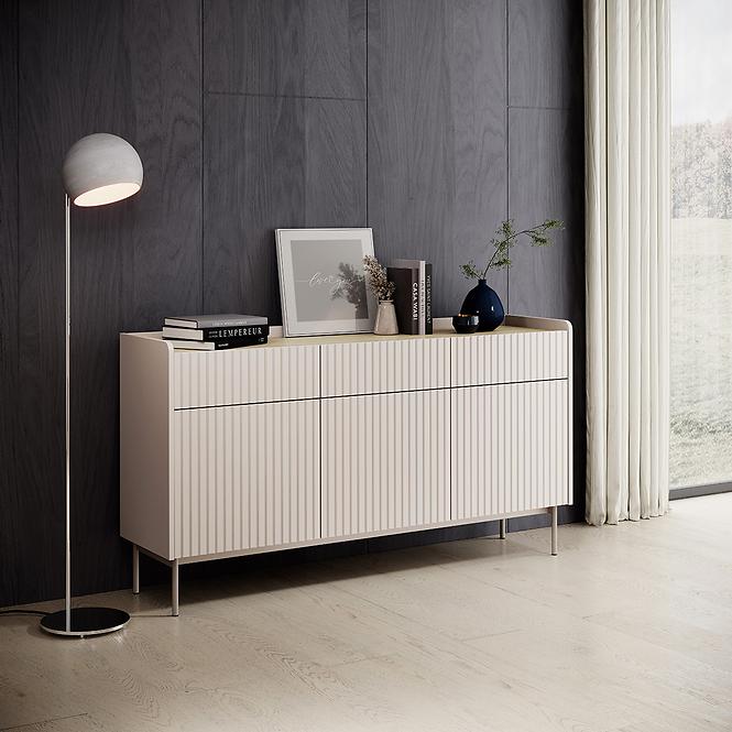 Komoda Level B 153 3D3S beige/dub scandi