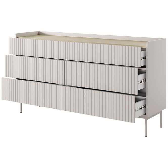 Komoda Level C 153 6S beige/dub scandi