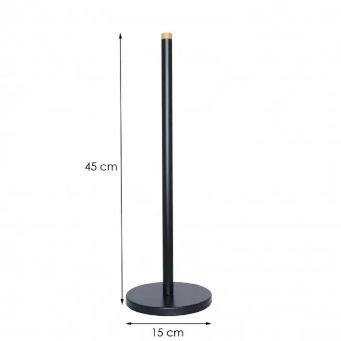 Stojan na toaletný papier čierny/bambus P.SP1-BLK-B,3