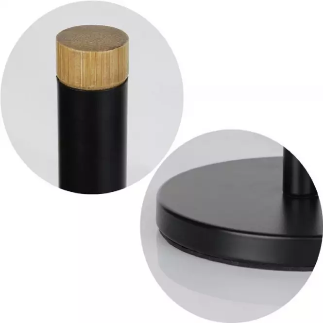 Stojan na toaletný papier čierny/bambus P.SP1-BLK-B,4